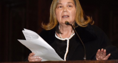 Dra. Mercedes Rizzo presidiendo el Encuentro Nacional de Mujeres Jueces
